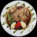 Tartelette de CAILLE rôtie au pesto d'olives noires (Restaurant du Pont à Ambialet - 81)