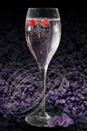 COCKTAIL "Douce Fleur" :  crème de violette et brut de Gaillac par Jean-Pierre Saysset (Restaurant du Pont à Ambialet - 81)