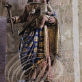 AMBIALET - Chapelle romane Notre-Dame de l'Auder (XIe siècle) : statue polychrome de Notre-Dame de l'Ader (XVIIe siècle)