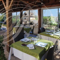 NAJAC - restaurant hôtel "l'Oustal del Barry" : la terrasse