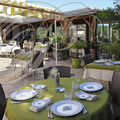 NAJAC - restaurant hôtel "l'Oustal del Barry" : la terrasse 