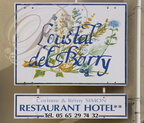 NAJAC - restaurant hôtel " l'Oustal del Barry : panneau