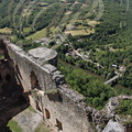 NAJAC - la forteresse royale (XIIe et XIIIe siècles) point de vue depuis le donjon sur la vallée de l'Aveyron au nord