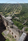 NAJAC - la forteresse royale (XIIe et XIIIe siècles) point de vue depuis le donjon sur la vallée de l'Aveyron au nord