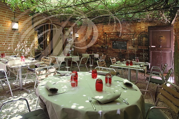Restaurant "Le Lautrec" à Albi : le patio 