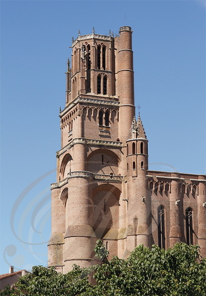 ALBI -  cathédrale Sainte-Cécile : le clocher
