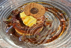 Brioche perdue caramélisée, crème glacée au SAFRAN ("Au Coq en Pâte" à Lautrec - 81)