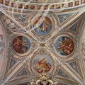 LAUTREC - collégiale Saint-Rémy : le plafond de la nef peint en 1852 par Jacques Pauthe et restauré de 1995 à 1998 par Marc Savreux et Françoise Baudin