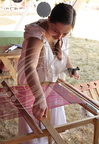 EAUZE - FESTIVAL GALOP ROMAIN 2015 - le village des artisans : le métier à tisser