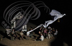 EAUZE - FESTIVAL GALOP ROMAIN 2015 - spectacle pyroscénique : les contes magiques d'Ellwyn (envol de l'oiseau blanc)