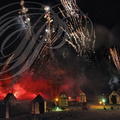 EAUZE - FESTIVAL GALOP ROMAIN 2015 - spectacle pyroscénique : les contes magiques d'Ellwyn : le feu d'artifices final