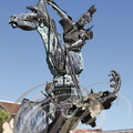 SAINT-JUERY - Sculpture de Casimir FERRER : Saint Georges terrassant le dragon (1992)