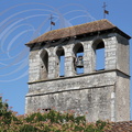 ANGLARS-JULLIAC -église Saint-Laurent : clocher mur à quatre baies