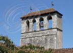 ANGLARS-JULLIAC -église Saint-Laurent : clocher mur à quatre baies