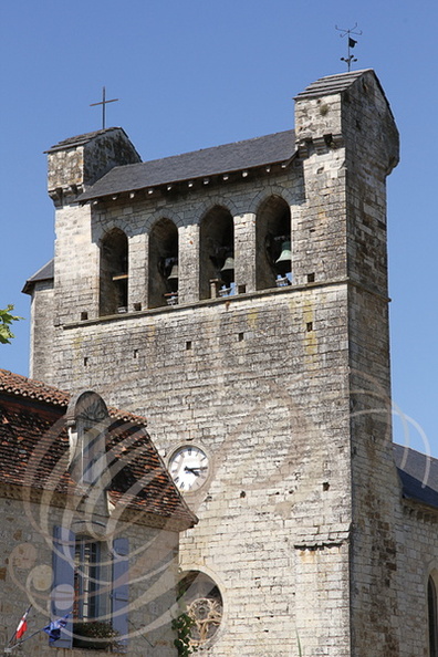 CASTELFRANC - clocher mur du XIVe siècle