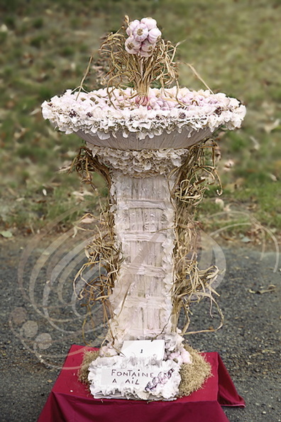 LAUTREC - fête de l'ail rose :  concours de compostions artistiques (le lauréat de l'année 2015 : la fontaine à ail )