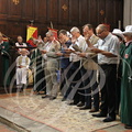 LAUTREC - fête de l'ail rose : 16e Grand Chapitre de la Confrérie de l'ail dans l'église Saint-Rémy (serment des nouveaux impétrants)