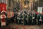 LAUTREC - fête de l'ail rose : 16e Grand Chapitre de la Confrérie dans l'église Saint-Rémy (confrérie de l'ail rose de Lautrec entourée de confréries invtiées)