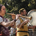 TERMES-D'ARMAGNAC - fête médiévale : troubadours médiévaux (la troupe Aouta : flûte chalumeau et bendir)