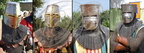TERMES-D'ARMAGNAC - fêtes médiévales : heaumes de Templiers Croisés