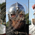 TERMES-D'ARMAGNAC - fêtes médiévales : casques vikings à lunettes