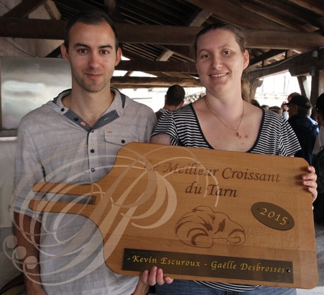 LAUTREC - fête du pain et du goût : concours du meilleur croissant  concours du meilleur croissant (les lauréats 2015 : Kevin Escuroux et Gaëlle Desbrosses)