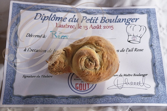 LAUTREC - fête du pain et du goût : diplôme du "Petit Boulanger" 