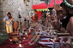 MONTANER - banquet médiéval au château de Gaston Fébus organisé par l'Association "Le Tailloir" : la Compagnie des Musiciens Routiniers de Roques (32)