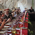 MONTANER - banquet médiéval au château de Gaston Fébus organisé par l'Association "Le Tailloir" : détail de la table