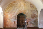 MONTANER - église Saint-Michel : fresque du XIVe siècle représentant le jugement dernier
