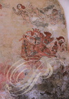 MONTANER - église Saint-Michel : fresques du XIVe siècle représentant le jugement dernier (détail)