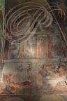 MONTANER - église Saint-Michel : fresques du XVe siècle (en haut : des saints, au milieu : la création du monde - oiseaux et mammifères)