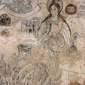 MONTANER - église Saint-Michel : fresques du XVe siècle  fresques du XVe siecle représentant la vie de Marie (l'Immaculee Conception)
