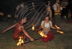 TERMES-D'ARMAGNAC - fête médiévale : troubadours médiévaux ("la Troupe Aouta" :  déambulation de feu en musique)