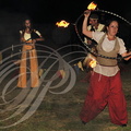 TERMES-D'ARMAGNAC - fête médiévale : troubadours médiévaux ("la Troupe Aouta" : déambulation de feu en musique)   