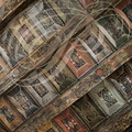 CUREMONTE - castrum de Plas : plafond en bois peint