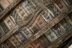 CUREMONTE - castrum de Plas : plafond en bois peint