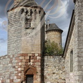 CUREMONTE - castrum : mur d'enceinte (tourelle d'escalier à l'angle sud-ouest)