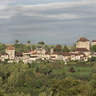 CUREMONTE -  vue panoramique sur le village et ses environs depuis l'Est