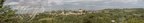 CUREMONTE -  vue panoramique sur le village et ses environs depuis l'Est
