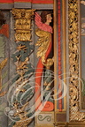 CUREMONTE - église Saint-Barthélémy : le chœur (retable central polychrome : détail)