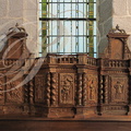 CUREMONTE - église Saint-Barthélémy : retable de saint Jean-Baptiste en bois de noyer (XVIIe siècle)