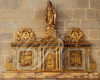 CUREMONTE - église Saint-Barthélémy : retable en bois doré dédié à la Vierge Marie (XVIIIe siècle)