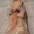 CUREMONTE - église Saint-Barthélémy : statue de Sainte-Anne-Trinitaire en pierre polychrome (fin XVe siècle)
