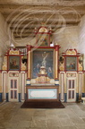 CUREMONTE - église Saint-Genest : retable en bois sculpté polychrome du XVIIIe siècle