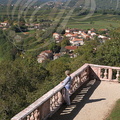 Château de Mercuès - panorama sur le village de Mercuès depuis une terrasse du château