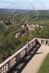 Château de Mercuès - panorama sur le village de Mercuès depuis une terrasse du château