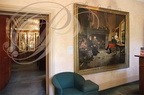 Hôtel Terminus et restaurant Le Balandre à CAHORS (réception et accès au restaurant) - à droite : un tableau intitulé "Les Deux Fils" de 1879, que Francoise Sagan voulut acquérir lors de son séjour à l'hôtel)