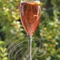 Cocktail "Balandre" : crème de fruits rouges, Grand-Marnier Cremant, copeaux d'orange (restaurant Le Balandre à Cahors - 46)