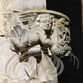 BEAULIEU-SUR-DORDOGNE -  La Maison Renaissance (musée) : façade (détail : ange et pampre de vigne)
